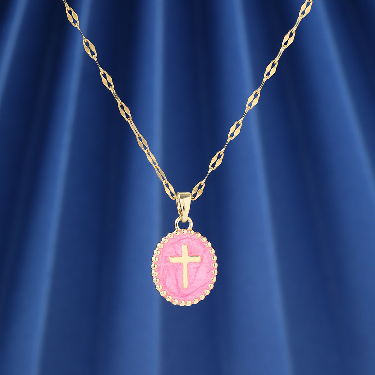 Wholesale Cross Clavicle Chain Religious Copper Necklace