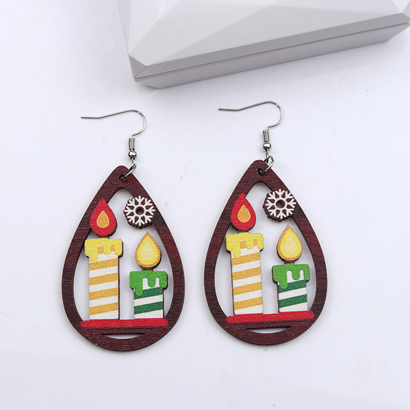 Wholesale Christmas LOVE Teardrop Earrings