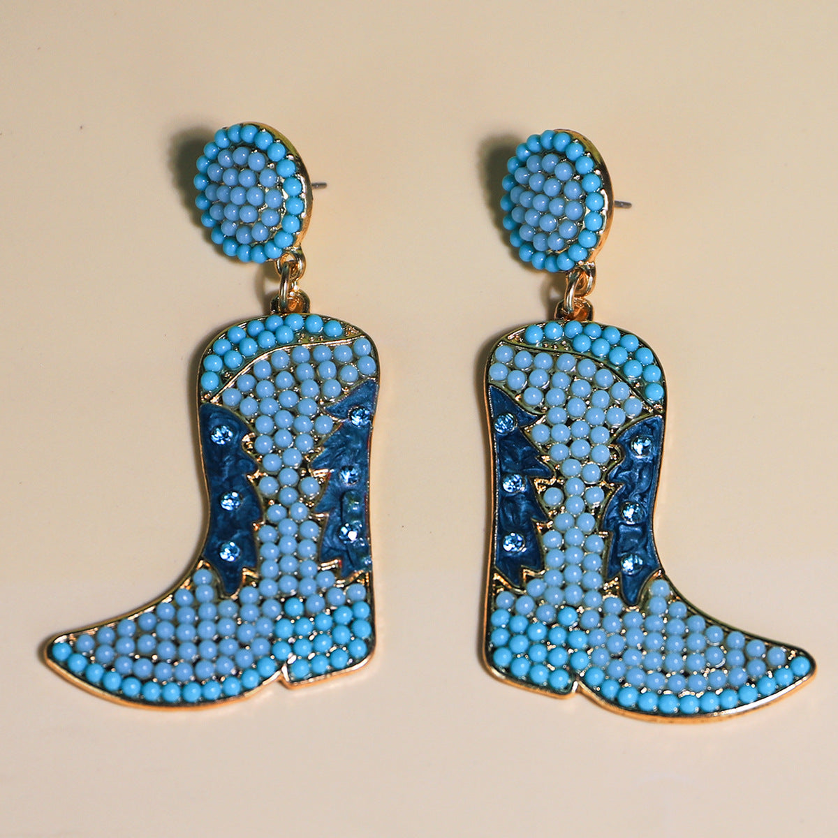 Wholesale Rice Ball Boots Metal Earrings