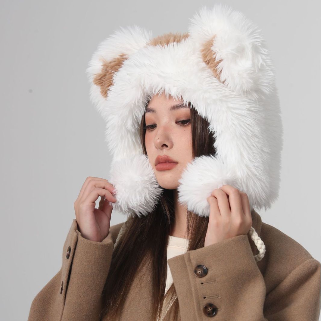 Wholesale Winter Plush Warm Ear Protection Baotou Hat