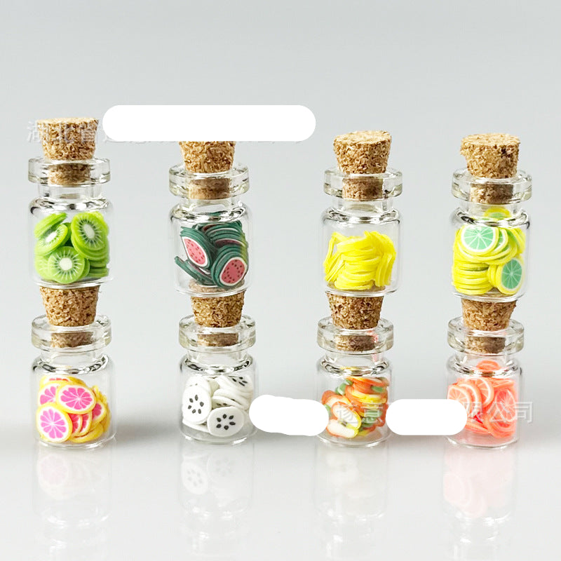 Wholesale 1;12 dollhouse dollhouse Furniture Ornaments Miniature Food Toy Scene Accessories Mini Canned Fruit Slices