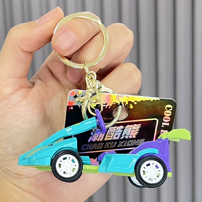 Wholesale Kids Kart Model Plastic Keychain