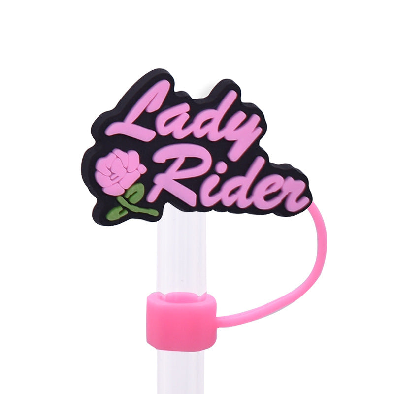 Wholesale Random 100pcs/pack Cute girl dust plug straw hat Straw Tube Cap