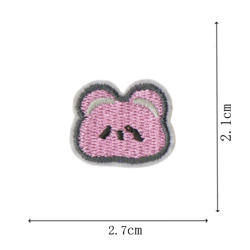 Wholesale Polyester Cotton Animal Embroidery Patches Cute Panda Dog Rabbit Designs For Kids Clothing DIY Craft Supply