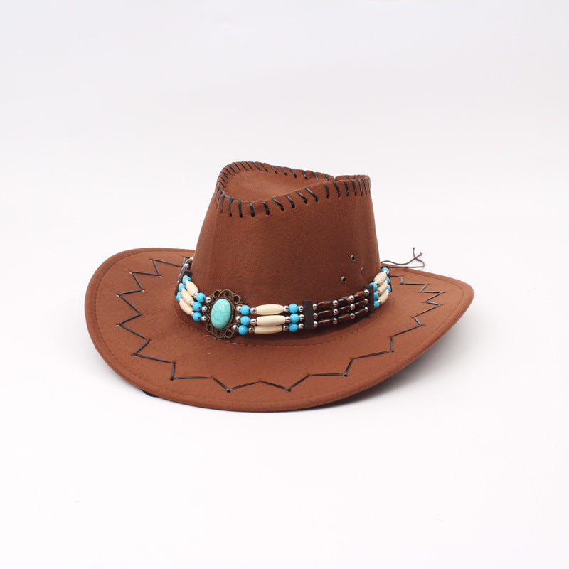 Wholesale Imitation Cashmere Large Brimmed Western Denim Hats