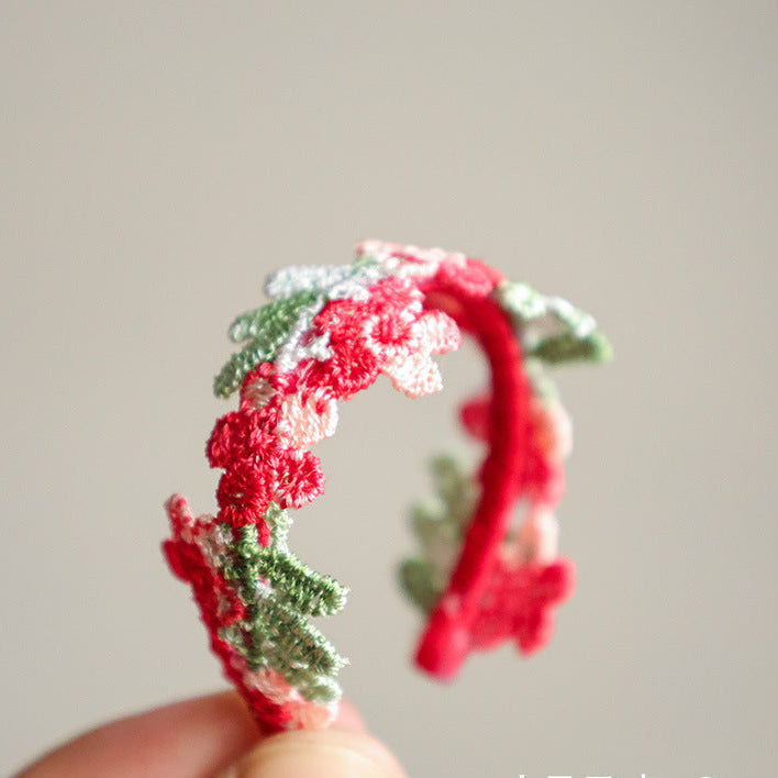 Wholesale Sweet Floral Print BJD Doll Headband Hair Accessory for Everyday Styling