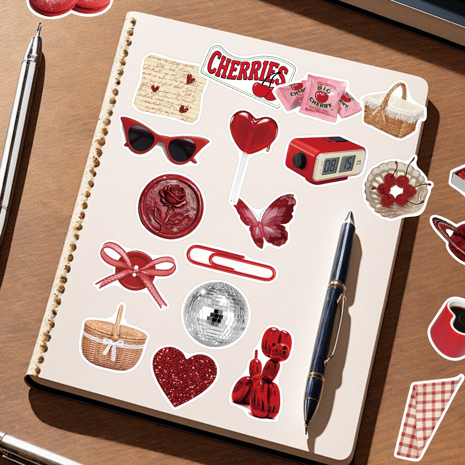 Wholesale 50pcs Cherry Girl Stickers Personalized DIY Stickers