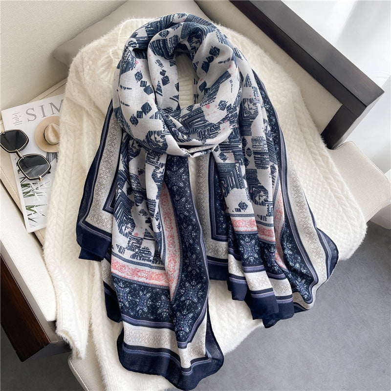 Wholesale Autumn and Winter Long Cotton and Linen Scarves
