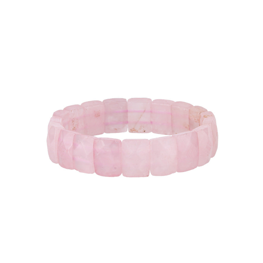 Wholesale Natural Stone Crystal Facet Semi-precious Stone Agate Bracelet