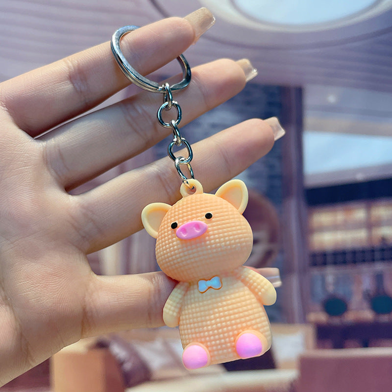 Wholesale Cartoon PVC Pig Keychains