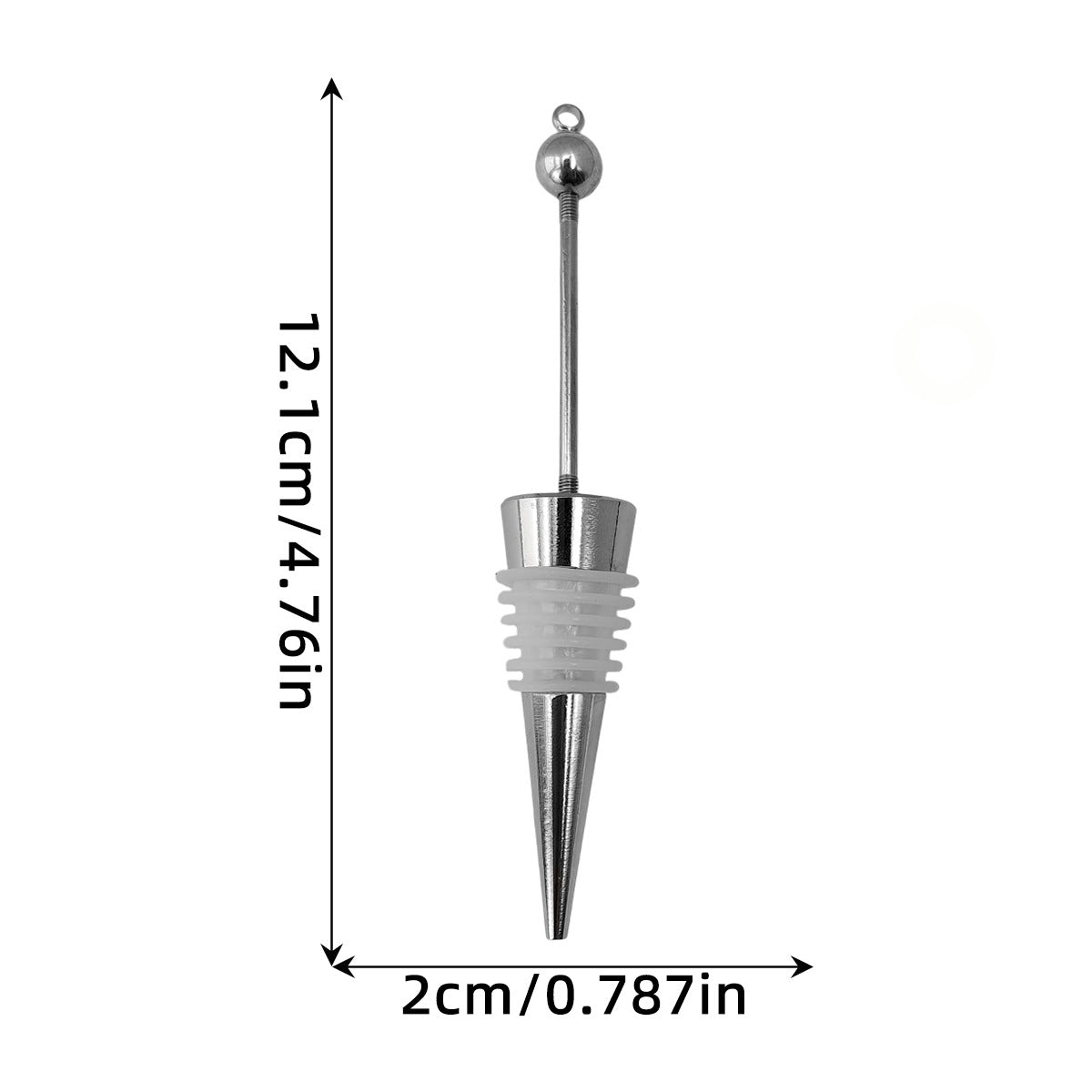 Wholesale DIY long rod cylindrical wine stopper with colored leather ring and colored wine stopper