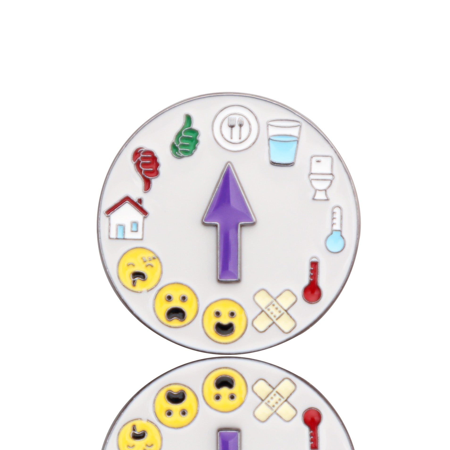 Wholesale Mood Expression Battery Power Creative Brooch