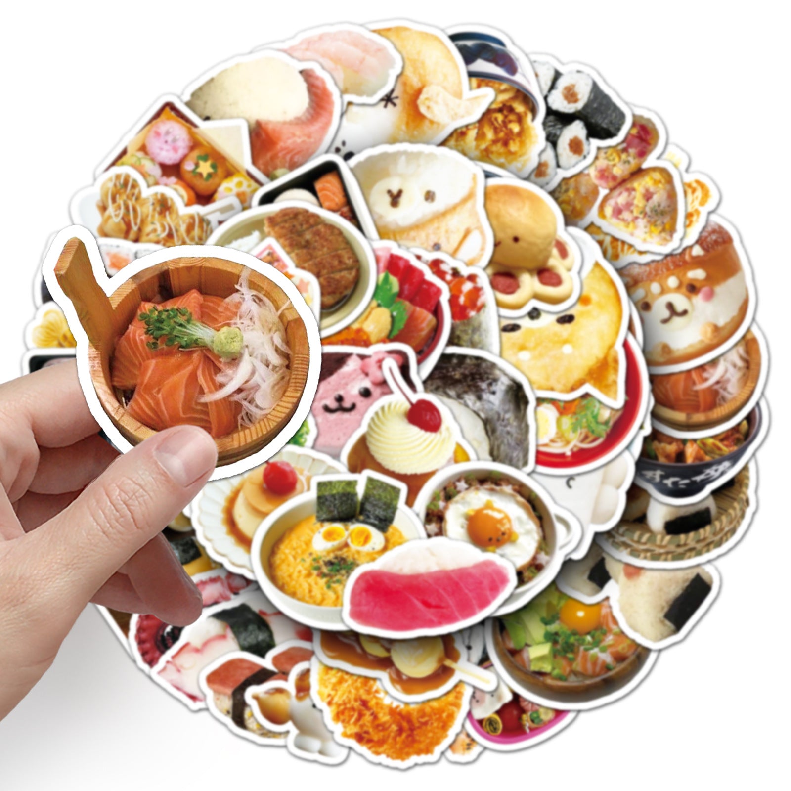 Wholesale 50 Cute Cartoon Sushi Japanese Food Doodle Stickers