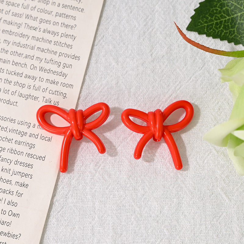 Wholesale 10pcs/pack wknot acrylic beads through hole bow tie beads