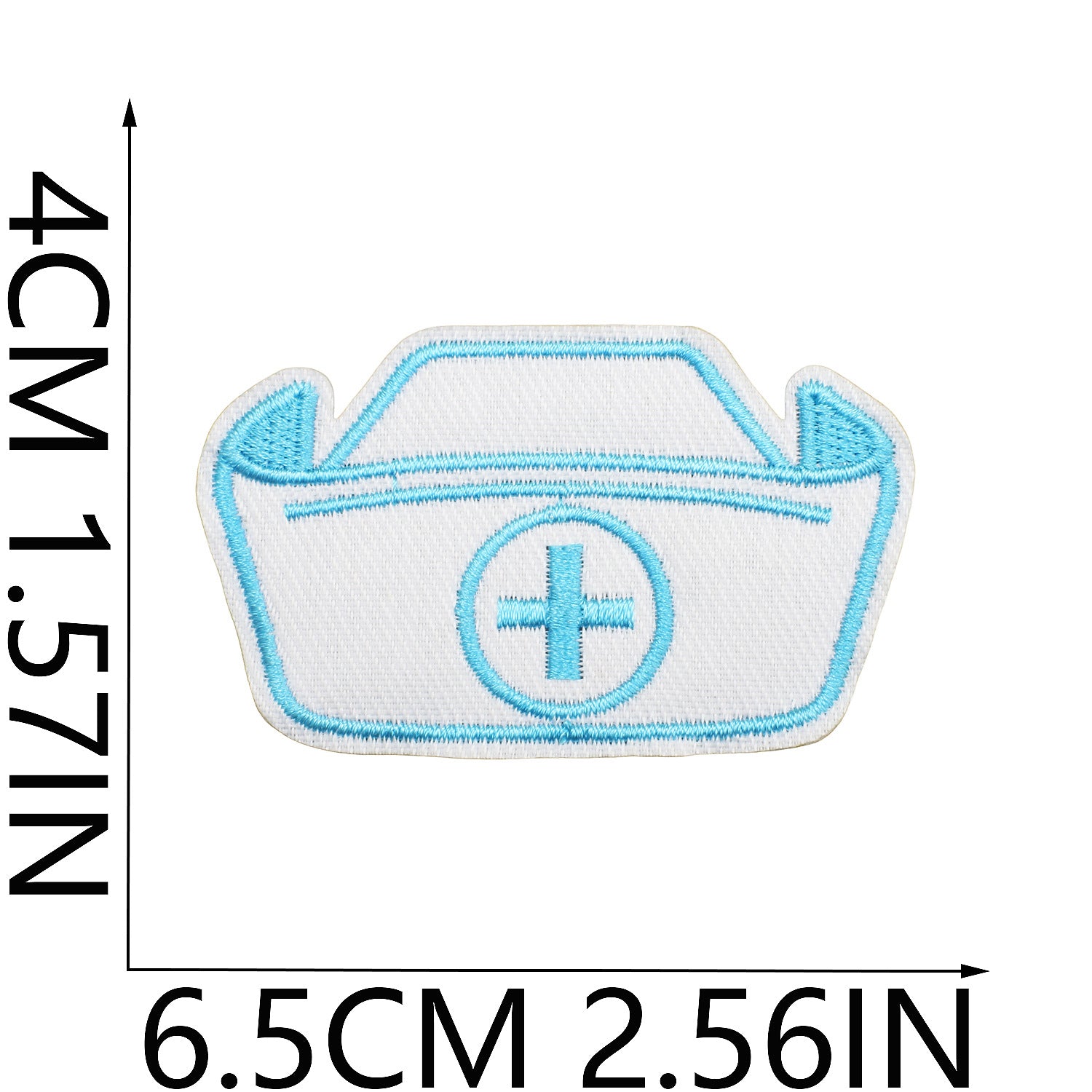 Wholesale Modern Red Blue Medical Rescue Team Embroidered Patches Cartoon Stethoscope Polyester Clothing Decoration Gift