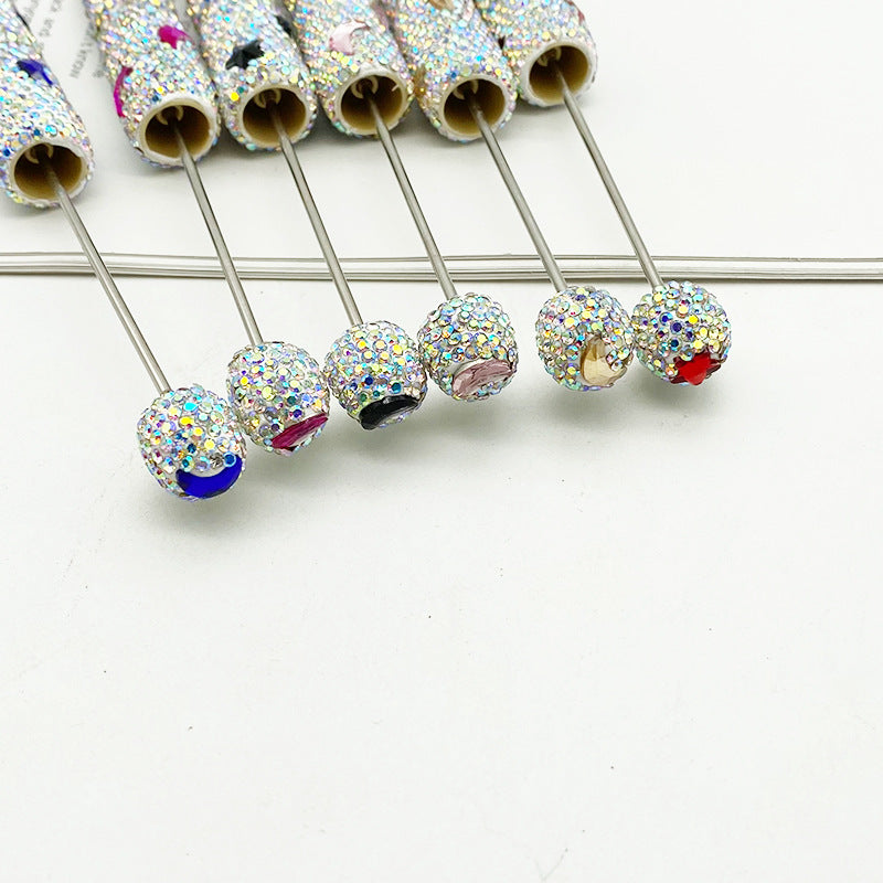 Wholesale DIY moon full diamond bead pen colorful