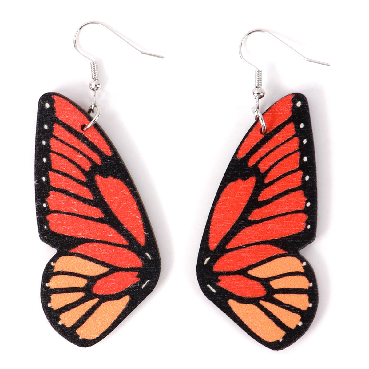 Wholesale Bohemian Pastoral Style Butterfly Wing Wooden Earrings