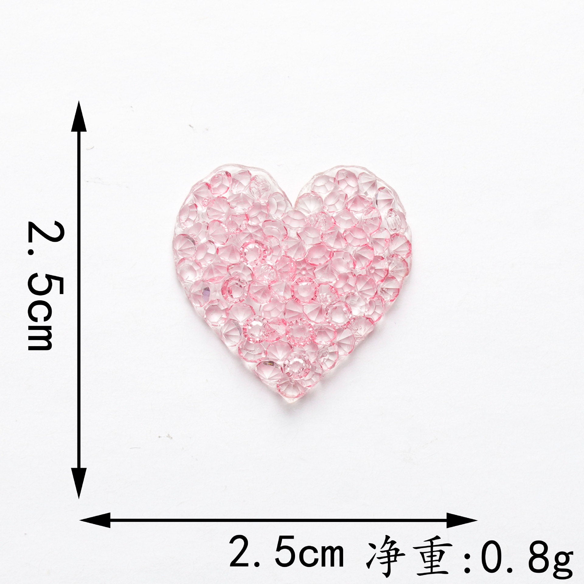 Wholesale 6 color hot melt adhesive heart-shaped rhinestone embroidery DIY Patches