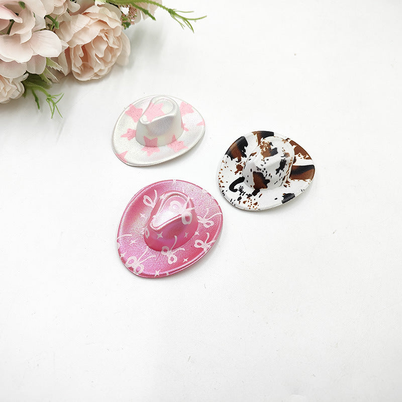 Wholesale Mini Cowboy Hat Felt Small Hat Cowboy Hat Doll Accessories
