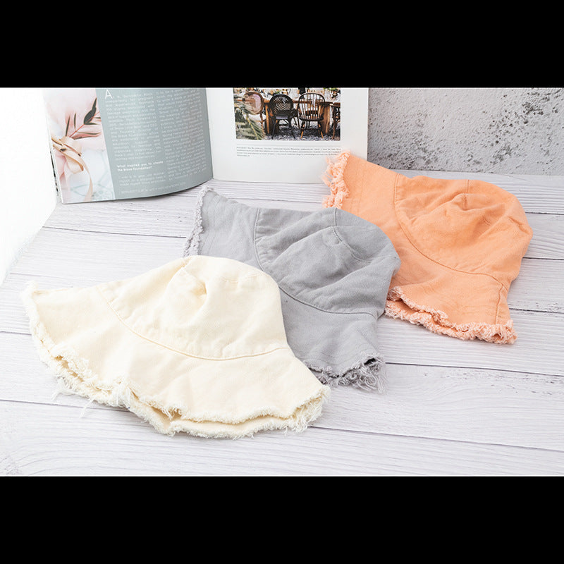 Wholesale Retro dark fur-edged bucket hat