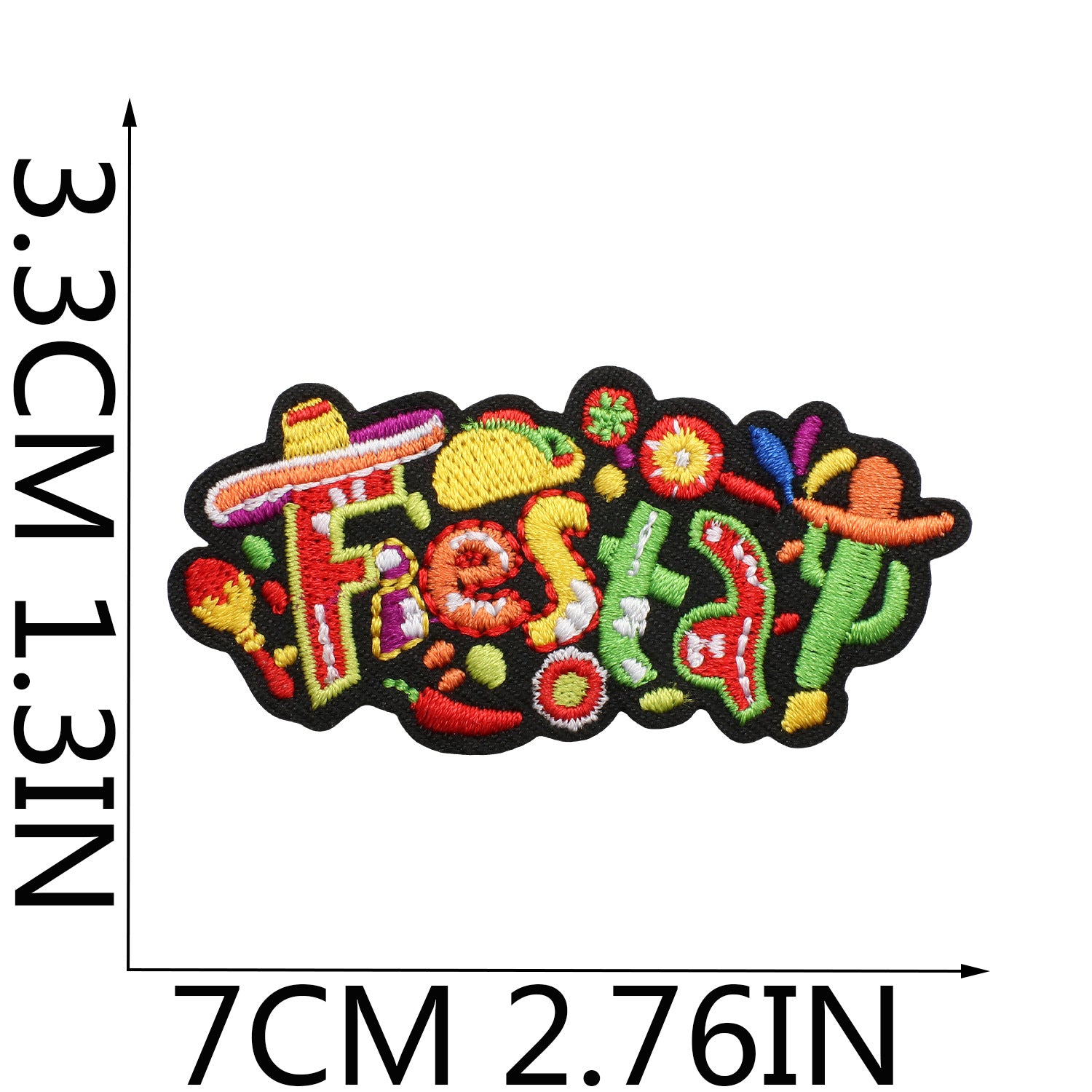 Wholesale Polyester Thread Embroidered Patch Mexico Carnival Skull Guitar Theme Clothing Decoration Gift Party Fashion Accessory