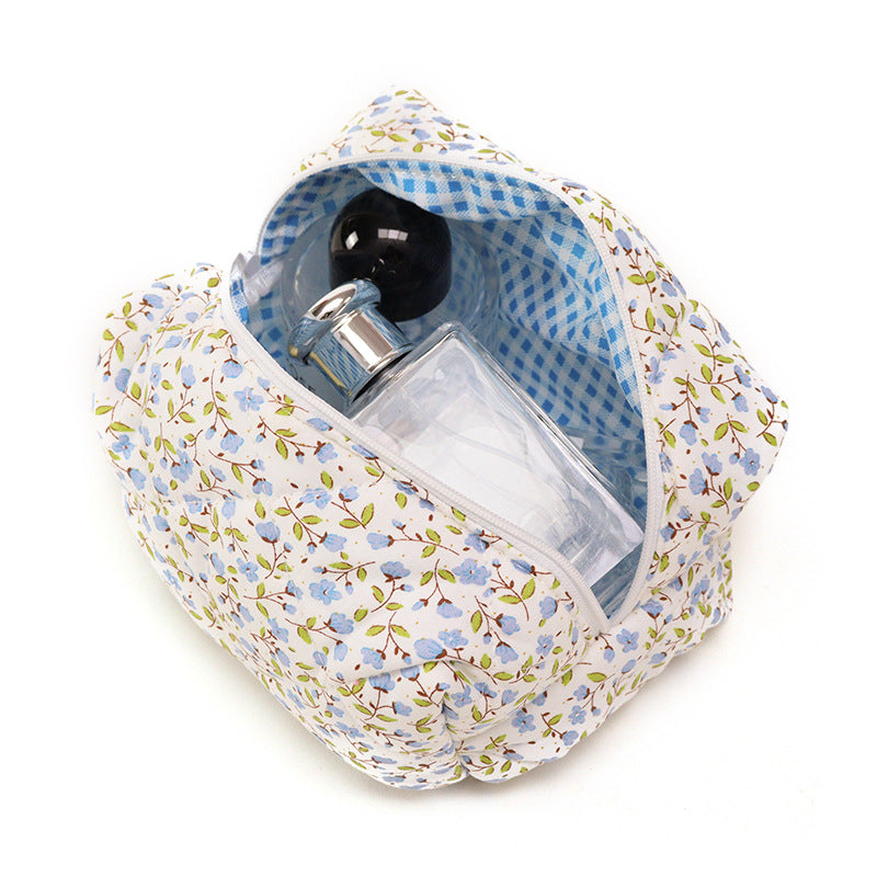 Wholesale Small Fresh Floral Makeup Large Capacity Storage Bag