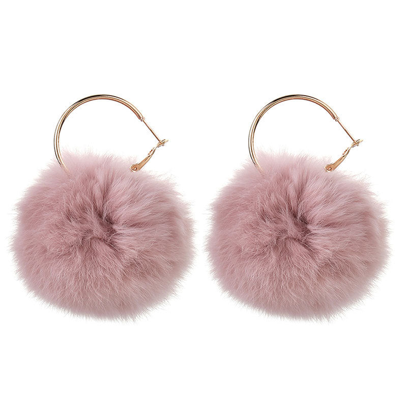 Wholesale Plush Ball Earrings