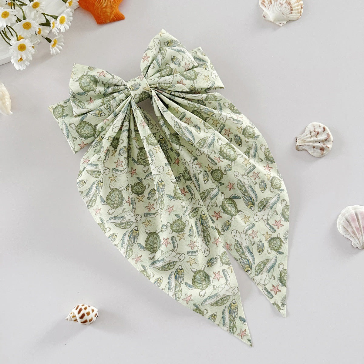 Wholesale Turtle Hairpin Holiday Style Bow Streamer Spring Clip