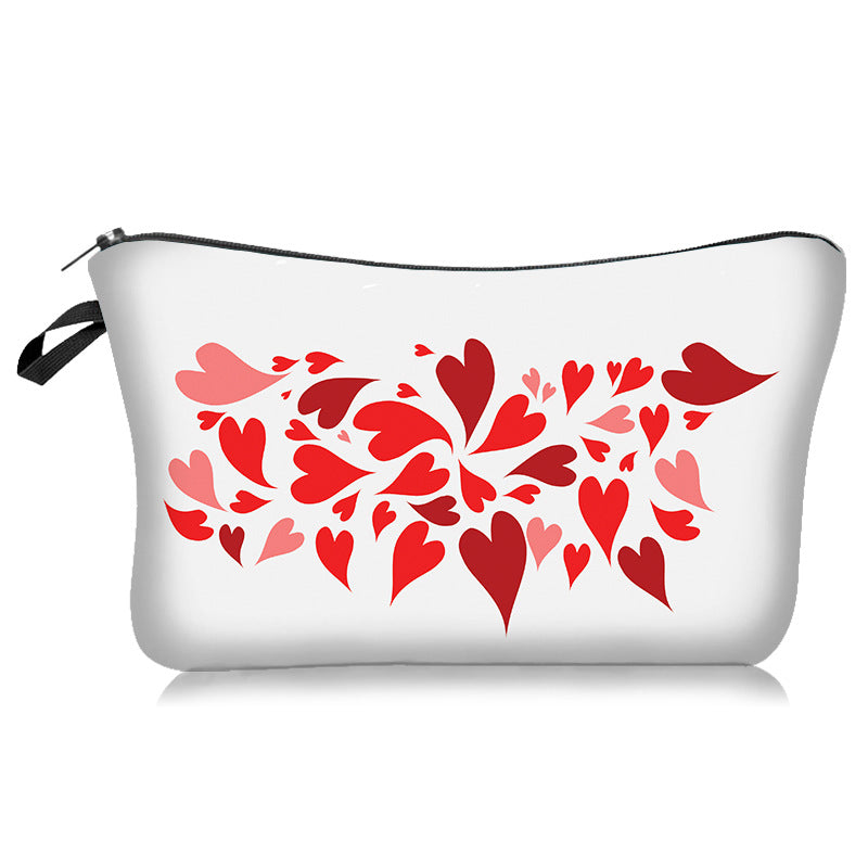 Wholesale Valentine's Day Love Series Cosmetic Bag Hand Storage Toiletries Bag
