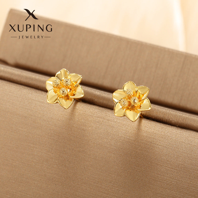 Wholesale Summer Simulated Flower High End, Niche Fashion Retro Earrings
