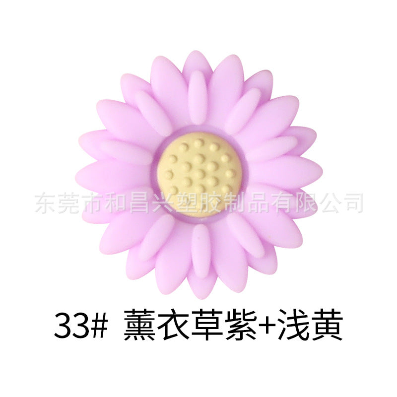Wholesale  20pcs  Colorful Daisy Silicone Beads