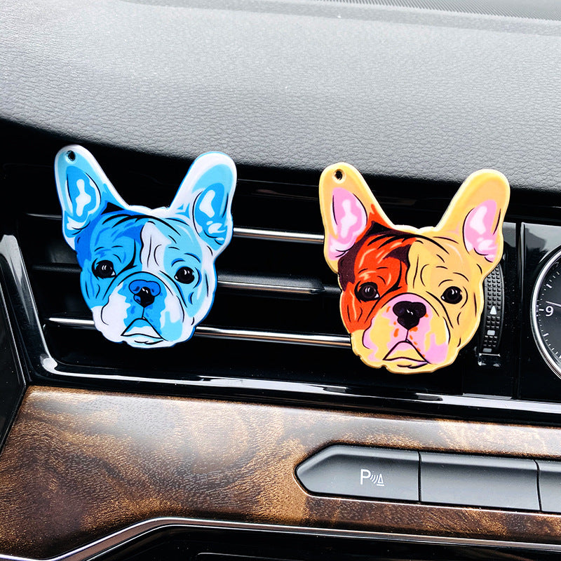 Wholesale Acrylic Bulldog Car Perfume Clip