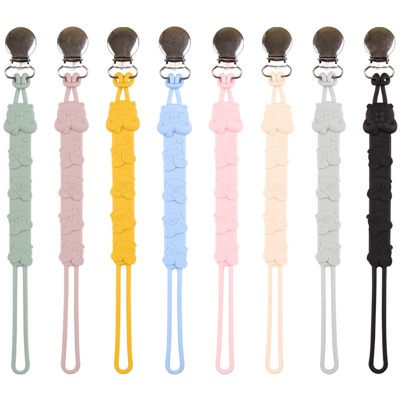 Wholesale 10PCS Silicone Pacifier Chain Anti-drop Chain Clip