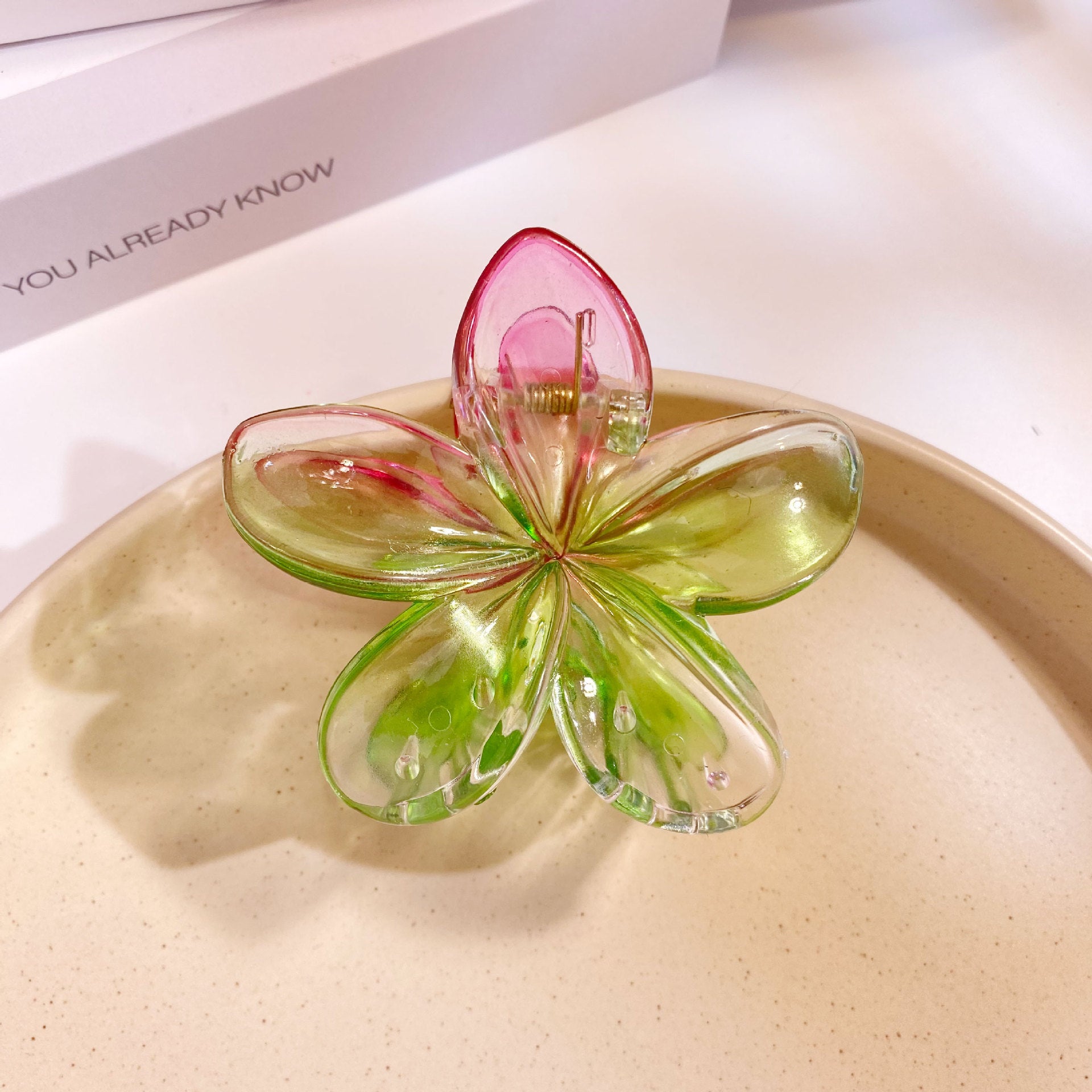 Wholesale Large 8CM Gradient Color Plumeria Flower Hairpin