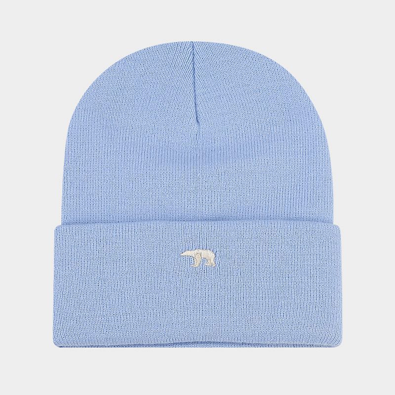 Wholesale Bear Embroidery Thickened Warm Winter Woolen Knitted Hat