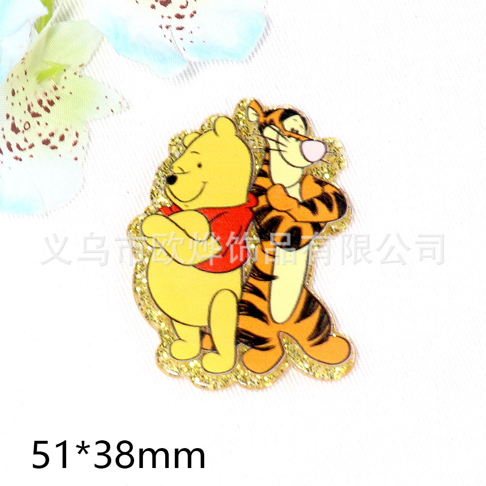 Wholesale 10pcs/pack cartoon rabbit bear acrylic cuteDIY Flatback OLY Exclusive