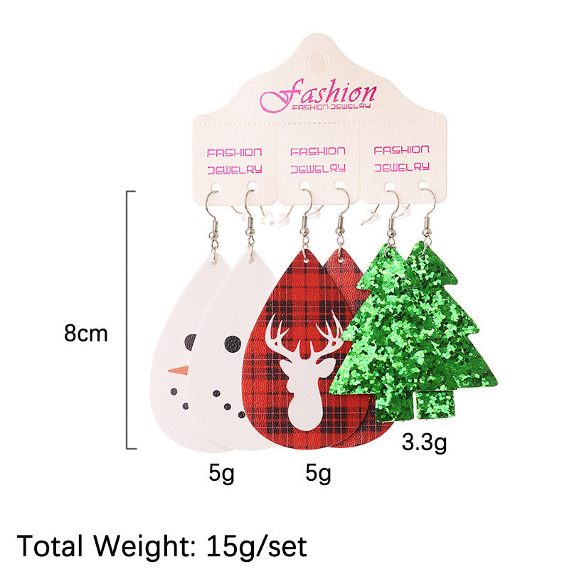 Wholesale 2 Sets Leather Western Cowboy Teacher's Day Graduation Season Earrings