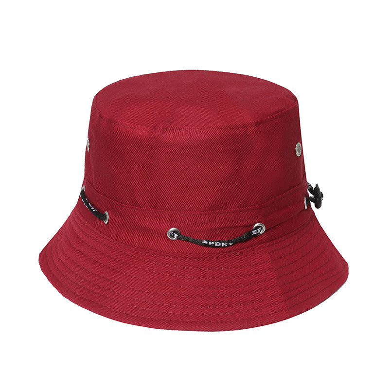 Wholesale Camouflage Drawstring Outdoor Mountaineering Travel Sunshade Polyester Fisherman Hat