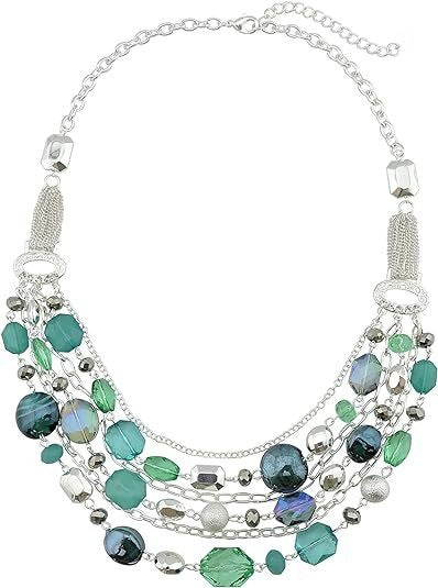Wholesale Multi-layer Glass Bead Acrylic Necklace