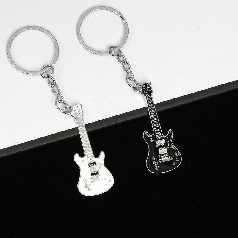 Wholesale Music Festival Metal Instrument Colorful Guitar Keychain