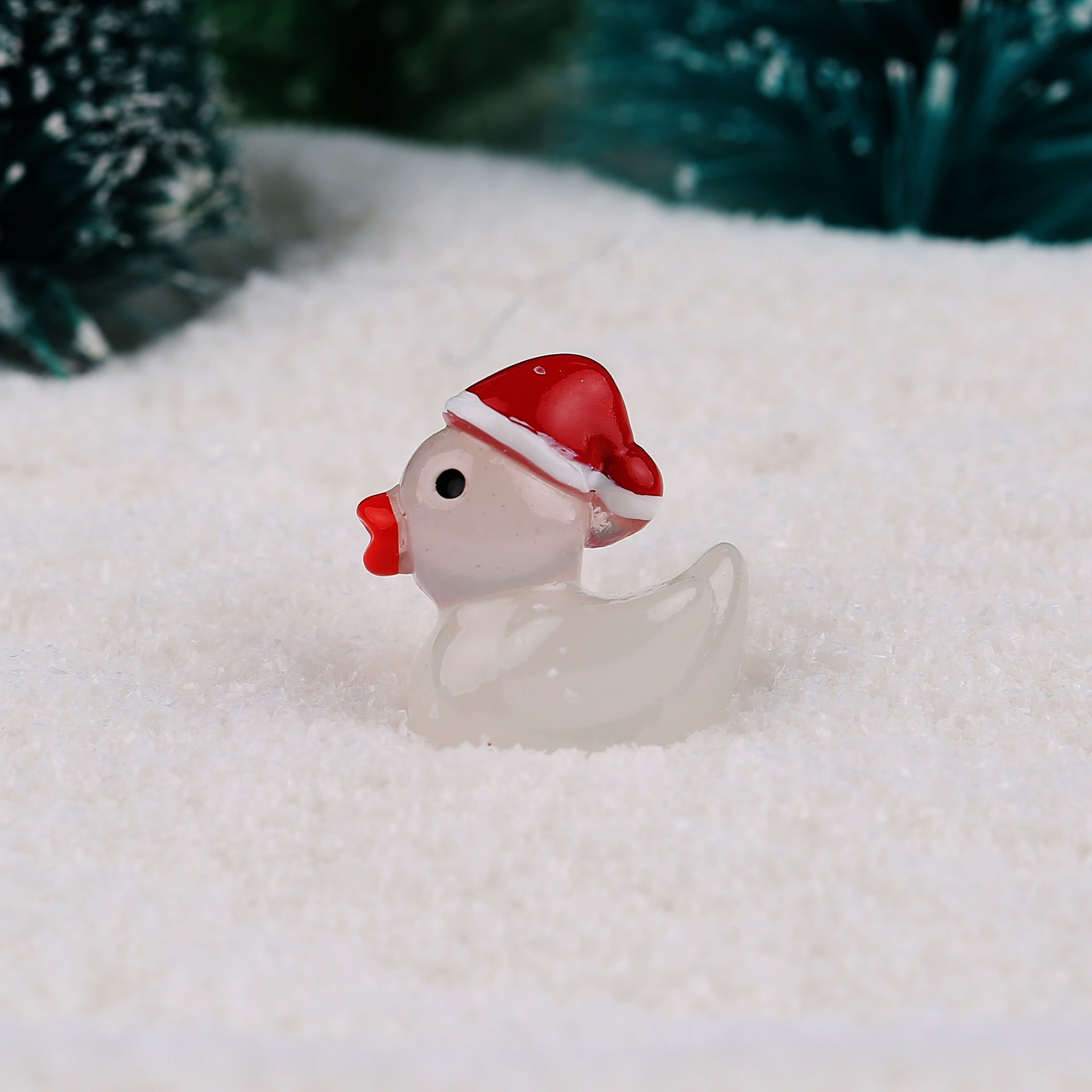 Wholesale DIY Miniature Landscape Decoration Glowing Christmas Duck Doll Accessories