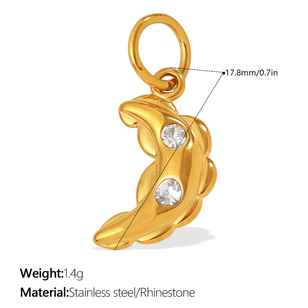 Wholesale Star Moon Angel Diamond Set Necklace Pendant Accessories