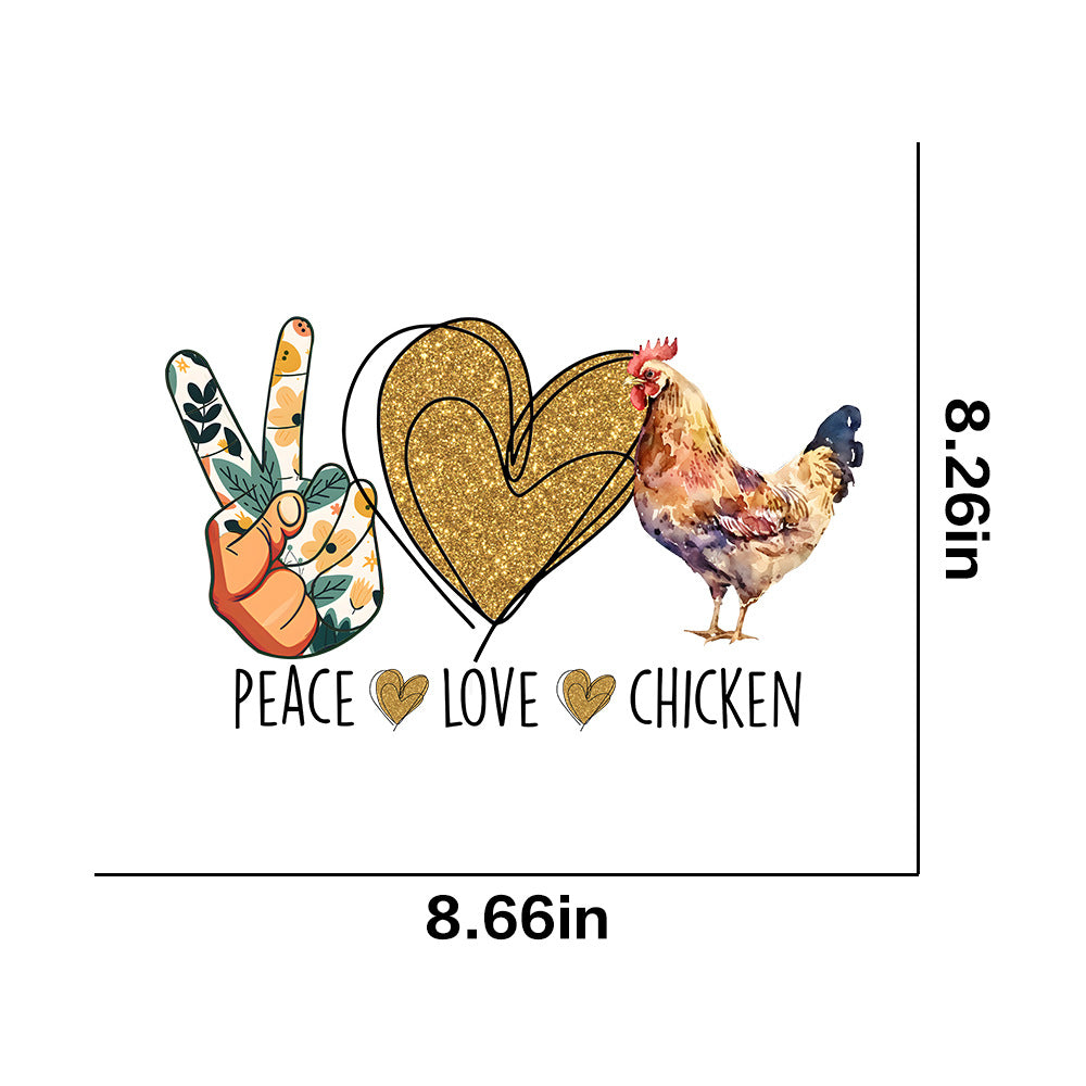 Wholesale Farm animals chickens pigs flowers UV DTF Ready to Press Transfers Wraps