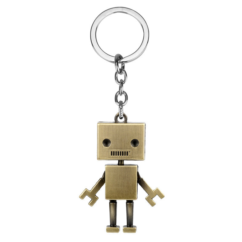 Wholesale Simple Cartoon Cute Robot Retro Keychain