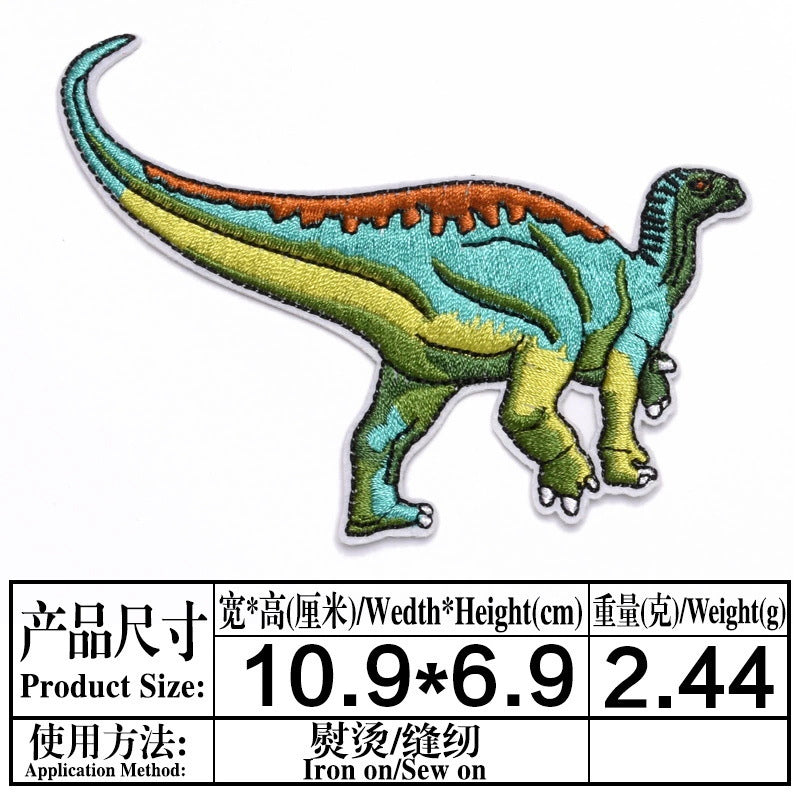 Wholesale Stylish Dinosaur Embroidered Patches Cartoon Animal Cloth Sew On Badges For Clothing Boutique Resale