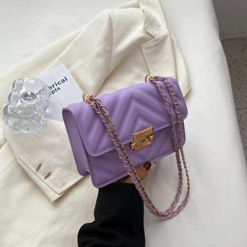 Wholesale Fashion Diamond Embroidery Crossbody Bag Chain Shoulder Small Square Bag