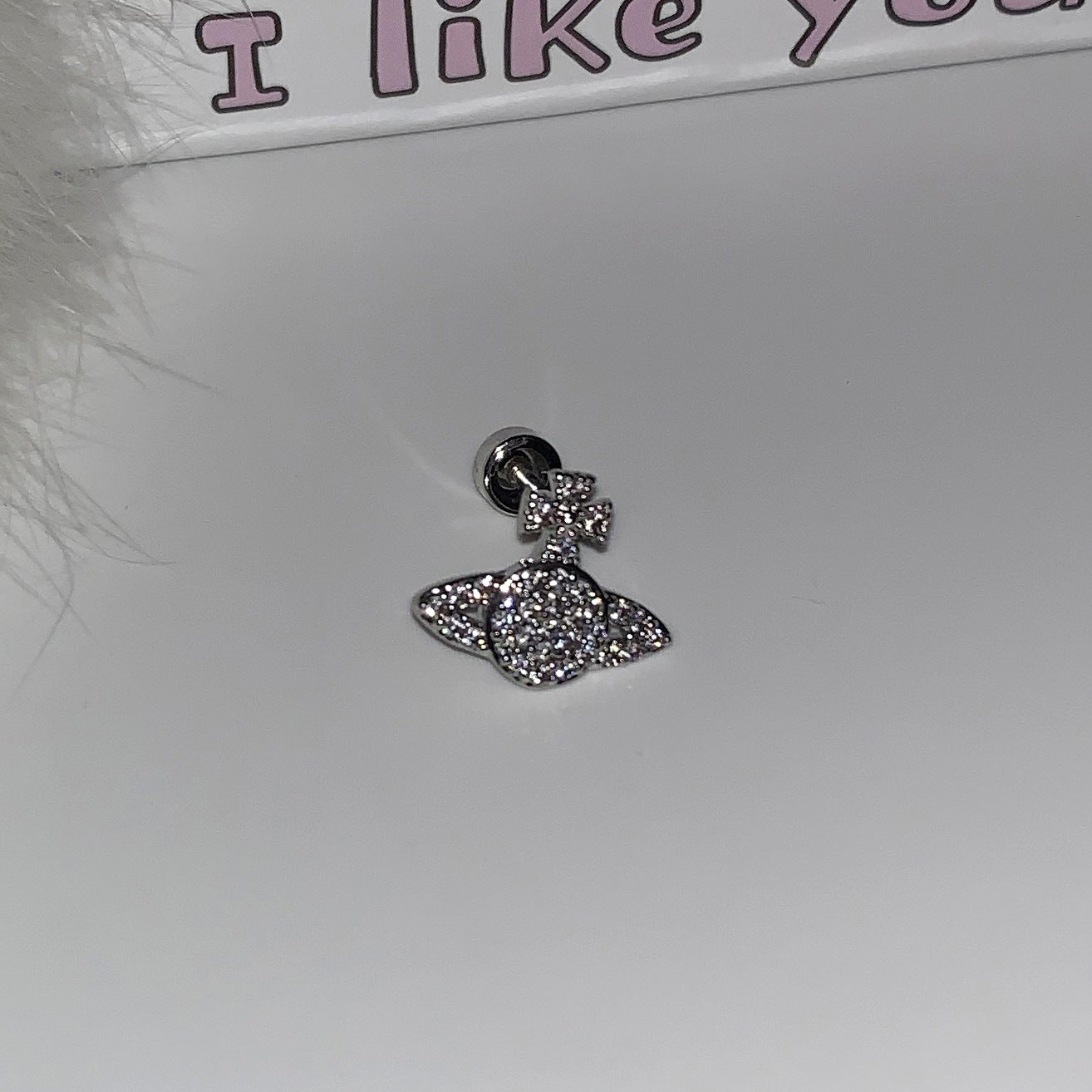 Wholesale Saturn Ear Bone Nail Medical Titanium Steel Ear Snail Sleep Free Earrings Ear Buckle