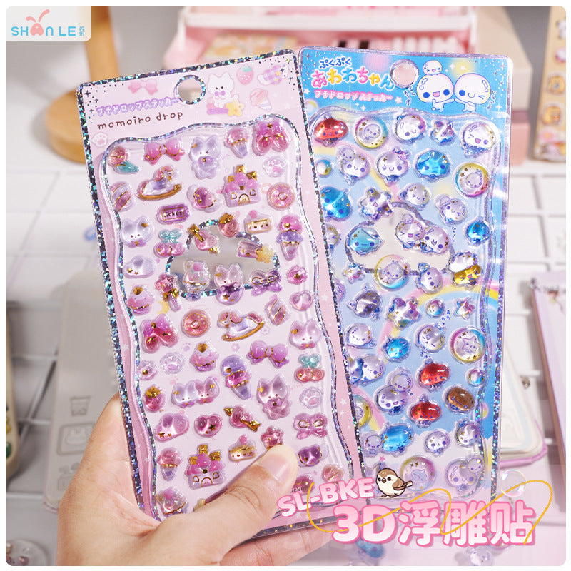 Wholesale Cute animals cute pets ocean stars 3D stickers