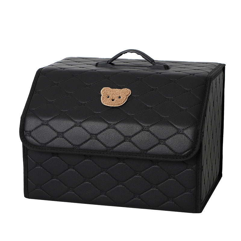 Wholesale Leather Multifunctional Car Folding Storage Box Storage Box
