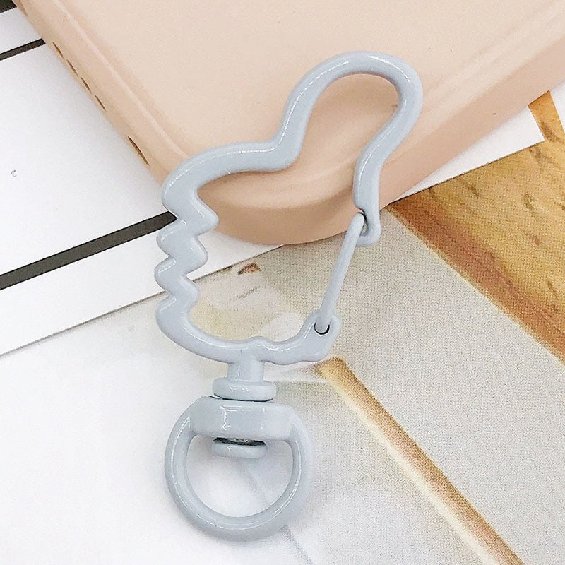 Wholesale Candy Color Painted Metal DIY Keychain Accessories